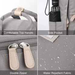 Merkloos Veran Rugtas - Rugzak - 30 Liter - 15,6" Laptopvak - Boekentas - Vintage - Heren - Dames - Laptop - School - Boekentas - Grijs -Tassen Kortingen Winkel 1200x1200 1232