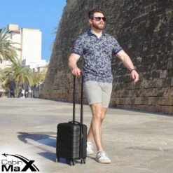 CabinMax Handbagage Koffer - Trolley 30L - Harde Reiskoffer - 45x36x20cm - Lichtgewicht - Groot Capaciteit - Zwart -Tassen Kortingen Winkel 1200x1200 143