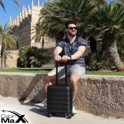 CabinMax Handbagage Koffer - Trolley 30L - Harde Reiskoffer - 45x36x20cm - Lichtgewicht - Groot Capaciteit - Zwart -Tassen Kortingen Winkel 1200x1200 144