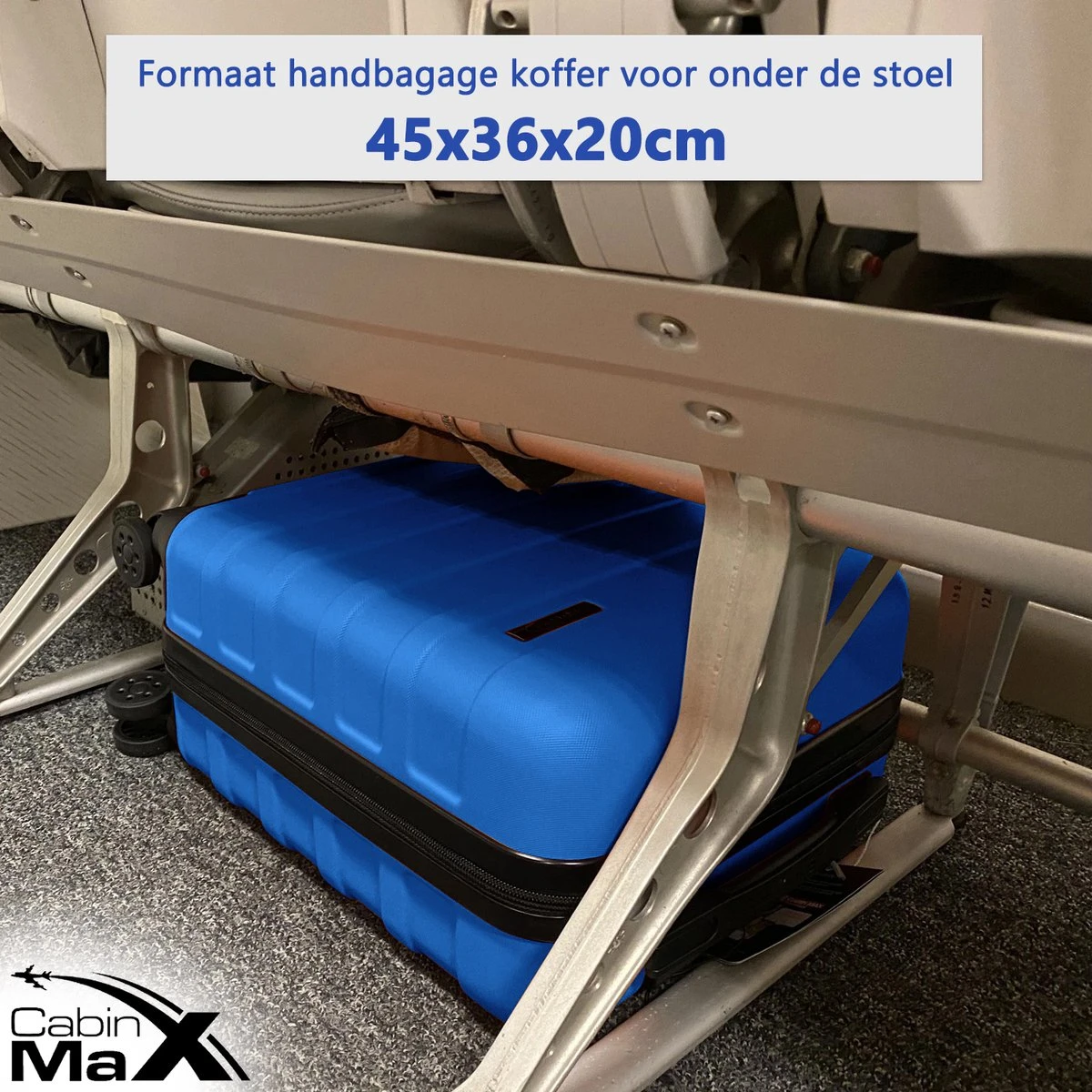 CabinMax Handbagage Koffer - Trolley 30L - Harde Reiskoffer - 45x36x20cm - Lichtgewicht - Groot Capaciteit - Aegean Blue 9 CabinMax Handbagage Koffer - Trolley 30L - Harde Reiskoffer - 45x36x20cm - Lichtgewicht - Groot Capaciteit - Aegean Blue - Afbeelding 7