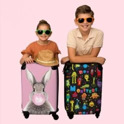 NoBoringSuitcases.com® Koffer - Monster - Kleuren - Kinderen - Ruimte - Past Binnen 55x40x20 Cm En 55x35x25 Cm - Handbagage - Trolley - Fotokoffer - Cabin Size - Print -Tassen Kortingen Winkel 1200x1200 203