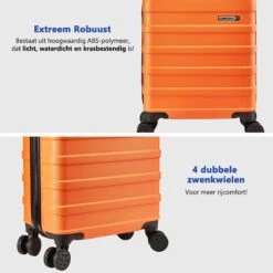 CabinMax Handbagage Koffer - Trolley 30L - Harde Reiskoffer - 45x36x20cm - Lichtgewicht - Groot Capaciteit - Oranje -Tassen Kortingen Winkel 1200x1200 235