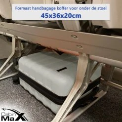 CabinMax Handbagage Koffer - Trolley 30L - Harde Reiskoffer - 45x36x20cm - Lichtgewicht - Groot Capaciteit - Wit -Tassen Kortingen Winkel 1200x1200 259