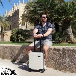 CabinMax Handbagage Koffer - Trolley 30L - Harde Reiskoffer - 45x36x20cm - Lichtgewicht - Groot Capaciteit - Wit -Tassen Kortingen Winkel 1200x1200 261