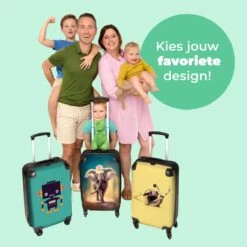 NoBoringSuitcases.com® Koffer - Handbagage Trolley - Olifant - Verf - Bloemen - Portret - Abstract - Reiskoffer Met Wielen - Past Binnen 55x40x20 Cm En 55x35x25 Cm - Koffertje - Fotokoffer -Tassen Kortingen Winkel 1200x1200 273