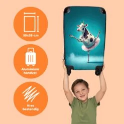 NoBoringSuitcases.com® Koffer - Koe - Ballet - Rok - Portret - Dieren - Trolley Op Wieltjes - Handbagagekoffer - Past Binnen 55x40x20 Cm En 55x35x25 Cm - Reiskoffer -Tassen Kortingen Winkel 1200x1200 423