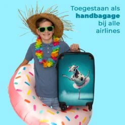 NoBoringSuitcases.com® Koffer - Koe - Ballet - Rok - Portret - Dieren - Trolley Op Wieltjes - Handbagagekoffer - Past Binnen 55x40x20 Cm En 55x35x25 Cm - Reiskoffer -Tassen Kortingen Winkel 1200x1200 425