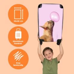 NoBoringSuitcases.com® Kinderkoffer - Hond - Dieren - Kauwgom - Roze - Kinderen - Trolley Kinderen - Past Binnen 55x40x20 Cm En 55x35x25 Cm - Reiskoffer Met Wielen - Koffertje 16 NoBoringSuitcases.com® Kinderkoffer - Hond - Dieren - Kauwgom - Roze - Kinderen - Trolley Kinderen - Past Binnen 55x40x20 Cm En 55x35x25 Cm - Reiskoffer Met Wielen - Koffertje -Tassen Kortingen Winkel 1200x1200 458