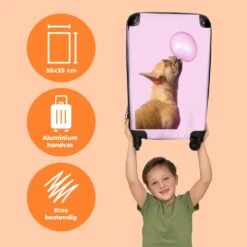 NoBoringSuitcases.com® Kinderkoffer - Hond - Dieren - Kauwgom - Roze - Kinderen - Trolley Kinderen - Past Binnen 55x40x20 Cm En 55x35x25 Cm - Reiskoffer Met Wielen - Koffertje 23 NoBoringSuitcases.com® Kinderkoffer - Hond - Dieren - Kauwgom - Roze - Kinderen - Trolley Kinderen - Past Binnen 55x40x20 Cm En 55x35x25 Cm - Reiskoffer Met Wielen - Koffertje -Tassen Kortingen Winkel 1200x1200 465