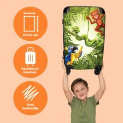 NoBoringSuitcases.com® Koffer Groot - Jungle - Dieren - Groen - Kinderen - Trolley Koffer Met TSA-slot - Met Wielen - 90 Liter - Reiskoffer - 66 Cm 12 NoBoringSuitcases.com® Koffer Groot - Jungle - Dieren - Groen - Kinderen - Trolley Koffer Met TSA-slot - Met Wielen - 90 Liter - Reiskoffer - 66 Cm -Tassen Kortingen Winkel 1200x1200 493