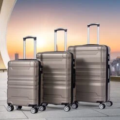 Merax 3-delig Kofferset Met TSA Slot - Trolleyset ABS 40L, 70L & 110 Liter - Goud 20 Merax 3-delig Kofferset Met TSA Slot - Trolleyset ABS 40L, 70L & 110 Liter - Goud -Tassen Kortingen Winkel 1200x1200 758