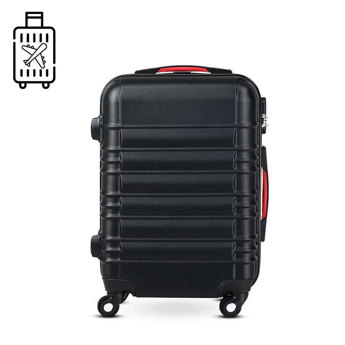 Monzana Kofferset - 4 Stuks S M L XL Met Wielen Cijferslot - Zwart 12 Monzana Kofferset - 4 Stuks S M L XL Met Wielen Cijferslot - Zwart - Afbeelding 10