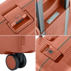 CarryOn Protector Luxe Kofferset - TSA Trolleyset M+L Formaat Met Kliksloten - Terra -Tassen Kortingen Winkel 1200x1200 816