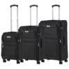 TravelZ Softspinner TSA Kofferset - 3-delige Zachte Trolleyset - Dubbele Wielen En Voorvakken Zwart -Tassen Kortingen Winkel 1200x1200 817