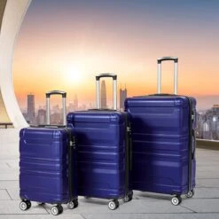 Merax 3-delig Kofferset Met TSA Slot - Trolleyset ABS 40L, 70L & 110 Liter - Blauw 19 Merax 3-delig Kofferset Met TSA Slot - Trolleyset ABS 40L, 70L & 110 Liter - Blauw -Tassen Kortingen Winkel 1200x1200 85