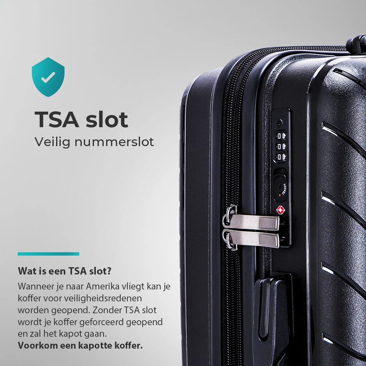 Legage Kofferset - Kofferset 3-Delig - Inclusief TSA Sloten - 1 Handbagage Koffer - Trolley - Zwart 8 Legage Kofferset - Kofferset 3-Delig - Inclusief TSA Sloten - 1 Handbagage Koffer - Trolley - Zwart - Afbeelding 6