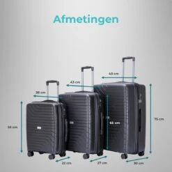 Legage Kofferset - Kofferset 3-Delig - Inclusief TSA Sloten - 1 Handbagage Koffer - Trolley - Zwart 19 Legage Kofferset - Kofferset 3-Delig - Inclusief TSA Sloten - 1 Handbagage Koffer - Trolley - Zwart -Tassen Kortingen Winkel 1200x1200 878