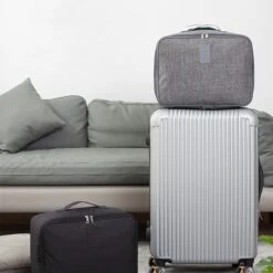 Merkloos TDR-Organiser Opbergtas-reistas Handbagage -Luxe Organizer Voor Kleren En Toiletartikelen -Grijs -Tassen Kortingen Winkel 1200x1200 906