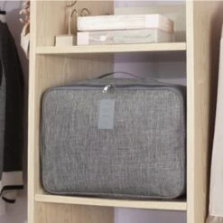 Merkloos TDR-Organiser Opbergtas-reistas Handbagage -Luxe Organizer Voor Kleren En Toiletartikelen -Grijs -Tassen Kortingen Winkel 1200x1200 908