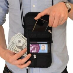 Benson Reisportemonnee/nektasje Zwart 14 X 17 Cm - Documenten Tasje Met Nekkoord - Nektas Voor Op Reis -Tassen Kortingen Winkel 1200x1200 932