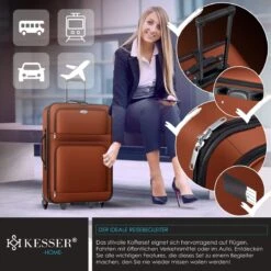 Merkloos Trolley Suitcase Set, Handbagage / Lightweight 4 Rolls Carry-on Trolley Suitcase Board Luggage Cabin Trolley Travel Suitcase Luggage, -Tassen Kortingen Winkel 1200x1200 957