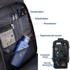 CabinMax Metz Reistas – Handbagage 20L – Rugzak – Schooltas - 40x25x20 Cm – Compact Backpack – Lichtgewicht –Nocturna -Tassen Kortingen Winkel 1200x1200 961