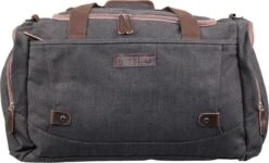 Yakfield - Reistas - Weekendtas - Kado - Dames En Heren - Canvas - Vintage Zwart Antraciet Grijs - Compact Middelgroot Model - 35 Liter Duffelbag - 5 Opbergvakken - 52x30x20 Cm -Tassen Kortingen Winkel 1200x731 1