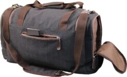 Yakfield - Reistas - Weekendtas - Kado - Dames En Heren - Canvas - Vintage Zwart Antraciet Grijs - Compact Middelgroot Model - 35 Liter Duffelbag - 5 Opbergvakken - 52x30x20 Cm -Tassen Kortingen Winkel 1200x732