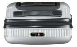 Handbagage Koffer 51cm 4 Wielen Trolley - Zilver -Tassen Kortingen Winkel 1200x741