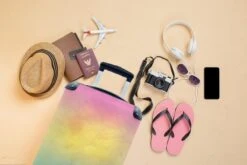 Koffer - Meisje - Regenboog - Trap - Wolken - Kinderen - Koffer Meisje - 35x55x20 Cm - Handbagage - Trolley - Reiskoffer -Tassen Kortingen Winkel 1200x800 4