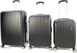 AATravel M Reiskoffer - Trolley ABS - Met Dubbele Wielen - 66 Cm - 73 Liter - Zwart -Tassen Kortingen Winkel 1200x828