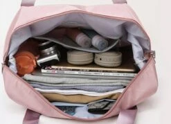 Merkloos Opvouwbare Handbagage Reistas – Opvouwbaar Tot 28 X 18 Cm – Blauw -Tassen Kortingen Winkel 1200x871 3