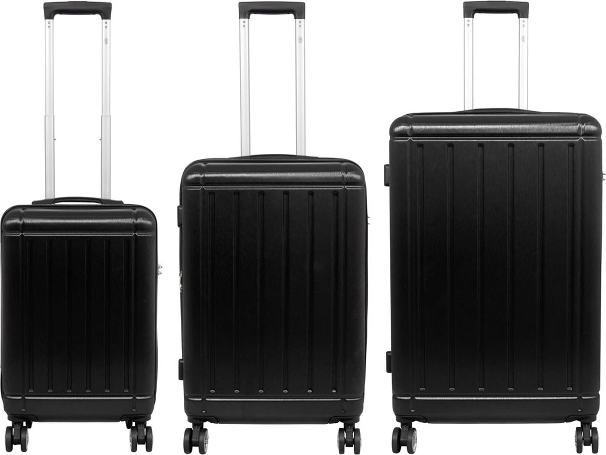 Travelsuitcase - Parma- Ruimbagage Reiskoffer - Polycarbonaat- Zwart - Hoogglans - Maat L / 93 Liter 4 Travelsuitcase - Parma- Ruimbagage Reiskoffer - Polycarbonaat- Zwart - Hoogglans - Maat L / 93 Liter - Afbeelding 2