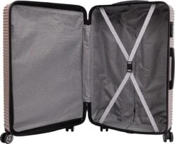 Tobeyz - Kofferset - 3-delig Lichtbruin Handbagage - Verrijdbaar Op 4 Wielen - Stevig ABS - Lichtgewicht, Trolley -Tassen Kortingen Winkel 1200x988 1