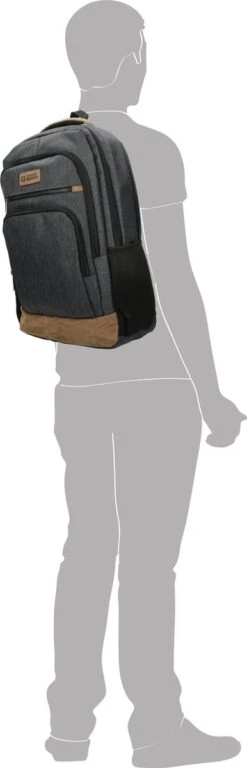 Enrico Benetti München 62120 Laptop Rugzak 17" - Grijs -Tassen Kortingen Winkel 386x1200 2