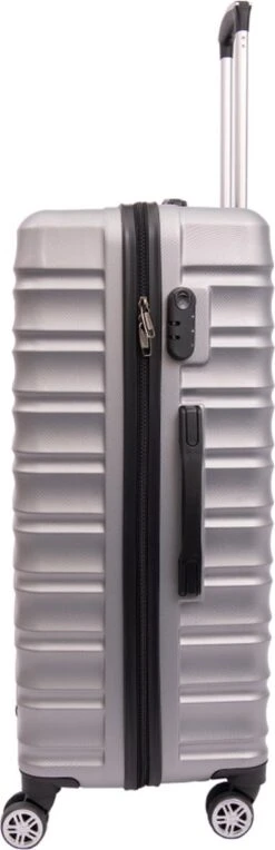 Tobeyz - Kofferset - 3-delig Grijs Handbagage - Verrijdbaar Op 4 Wielen - Stevig ABS - Lichtgewicht, Hardshell -Tassen Kortingen Winkel 388x1200