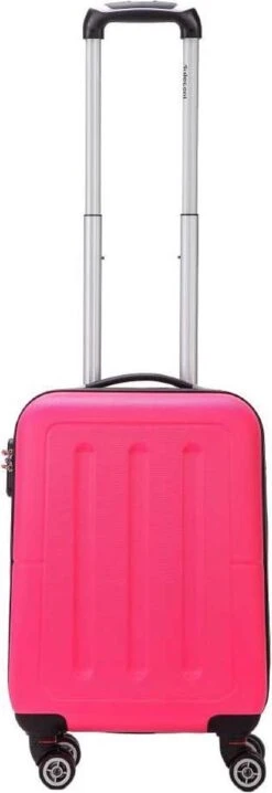 Decent Handbagage Koffer / Trolley / Reiskoffer - 50 Cm - 32 Liter - ABS - Neon-Fix - Roze -Tassen Kortingen Winkel 413x1200