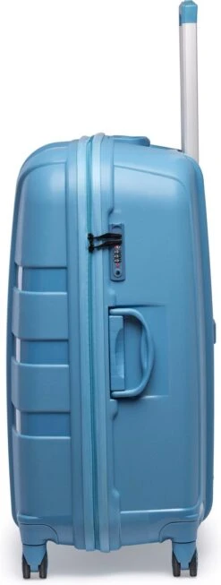 ©TROLLEYZ - Paris No.5 - Reiskoffer - 78cm Met TSA Slot - Dubbele Wielen - 360° Spinners - 100% Polypropyleen - Reiskoffer In Ice Blue -Tassen Kortingen Winkel 454x1200 3