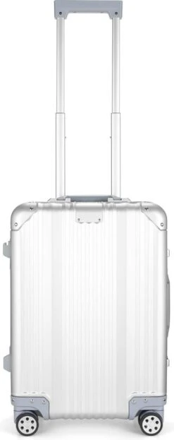 Aluminium Handbagage Koffer Mozzel Darrow - Reiskoffer Met Wielen - 51cm - Harde Koffer - Zilver