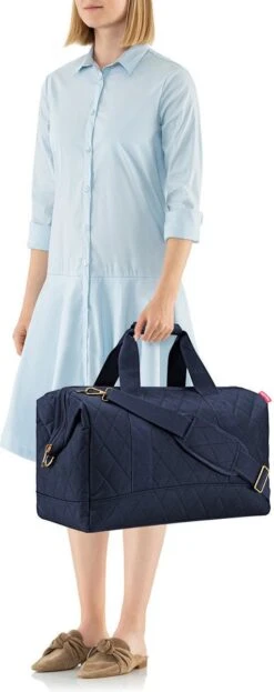Reisenthel Allrounder L Reistas Sporttas - 30L - Rhombus Midnight Gold Blauw -Tassen Kortingen Winkel 476x1200 3