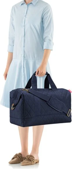 Reisenthel Allrounder L Reistas Sporttas - 30L - Rhombus Midnight Gold Blauw -Tassen Kortingen Winkel 514x1200 1