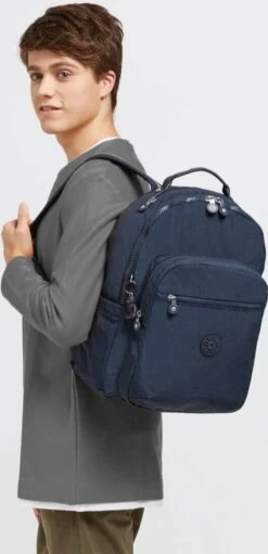 Kipling SEOUL Rugzak, 27 Liter, 15 Inch Laptopvak - Blue Bleu 2 -Tassen Kortingen Winkel 580x1200 4