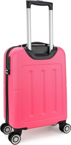 Decent Handbagage Koffer / Trolley / Reiskoffer - 50 Cm - 32 Liter - ABS - Neon-Fix - Roze -Tassen Kortingen Winkel 591x1200