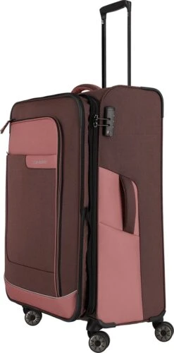 Travelite Zachte Koffer / Trolley / Reiskoffer - Viia - 77 Cm (XL) - Roze -Tassen Kortingen Winkel 593x1200 5
