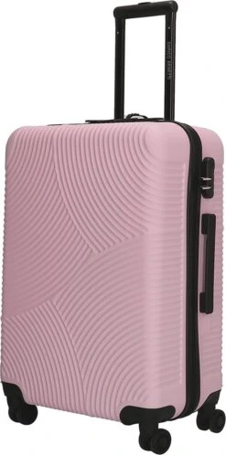 Enrico Benetti Koffer / Trolley / Reiskoffer - 65 X 41 X 25 Cm - 68 Liter - ABS - Maat M - Louisville - Roze -Tassen Kortingen Winkel 595x1200 3