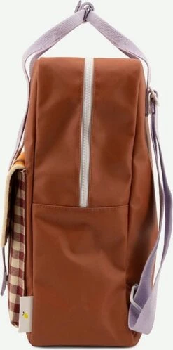 Sticky Lemon Gingham Backpack Large Chocolate Sundae Daisy Yellow Mauve Lilac -Tassen Kortingen Winkel 595x1200 5
