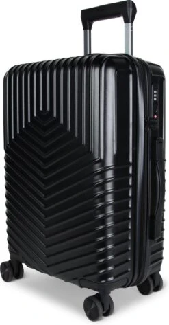 Merkloos Reiskoffer - 20 Inch - USB Aansluiting - Zwart - Handbagage -Tassen Kortingen Winkel 627x1200 2