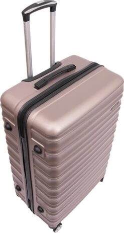 Tobeyz - Kofferset - 3-delig Lichtbruin Handbagage - Verrijdbaar Op 4 Wielen - Stevig ABS - Lichtgewicht, Trolley -Tassen Kortingen Winkel 640x1200 2