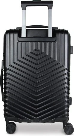 Merkloos Reiskoffer - 20 Inch - USB Aansluiting - Zwart - Handbagage -Tassen Kortingen Winkel 654x1200