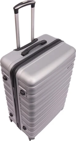 Tobeyz - Kofferset - 3-delig Grijs Handbagage - Verrijdbaar Op 4 Wielen - Stevig ABS - Lichtgewicht, Hardshell -Tassen Kortingen Winkel 655x1200 2